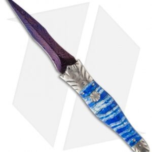 Rainy Vallotton Custom Wicked Blossom Automatic Knife (4.25" Damascus)