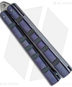 Alternative view of Reese Weiland / Ron Miller Custom Balisong Ti Channel Purple Ano (3.25" Satin)