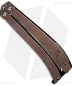 Alternative view of Reese Weiland Toxic Persian Balisong Butterfly Knife Smooth Titanium (Damascus)
