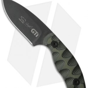 White River Knives GTI 3 Fixed Blade Knife Green/Black G-10 (3" Black)