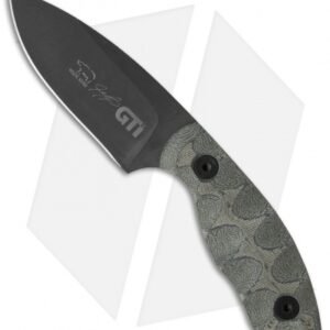 White River Knives GTI 3 Fixed Blade Knife Gray Canvas Micarta (3" Black)