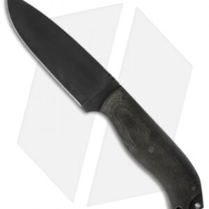 Winkler Knives Bushcraft Knife Black Canvas Laminate (4.375" Caswell)