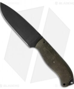 Entrek Backup Utility Knife Drop Point Fixed Blade (3.875" Bead Blast Plain)