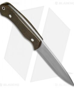 Alternative view of Zoe Crist Knives Saluda Fixed Blade Knife Green Canvas Micarta (4.5" Satin)